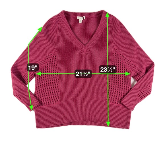 Garnet Hill 100% Cashmere Sweater XS Open Knit Mesh Boho Oversized Unique - Picture 9 of 10